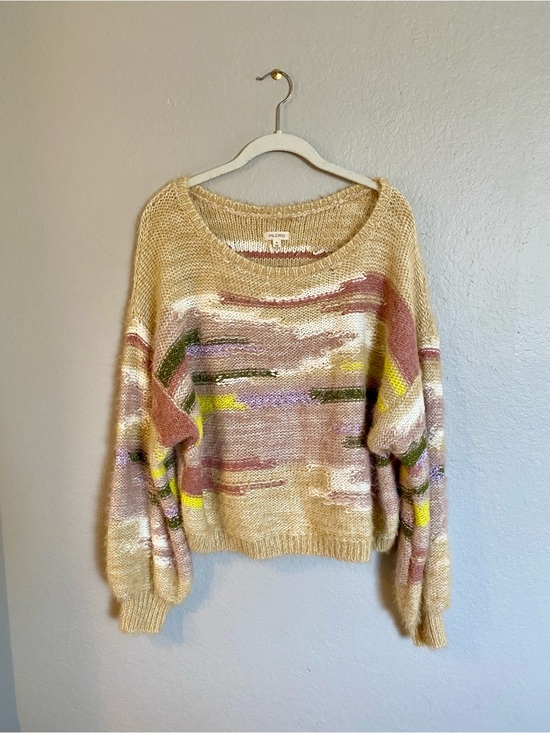 Pilcro Sweaters - Pilcro by Anthropologie | Abstract Stripe Eyelash Sweater | Size: XL